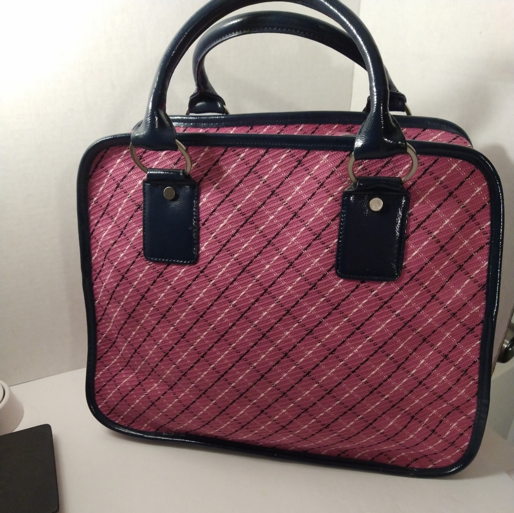 Pink checker DKNY large tote